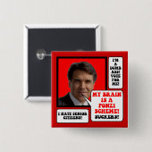 anti Rick Perry Vierkante Button 5,1 Cm (Voorkant /achterkant)
