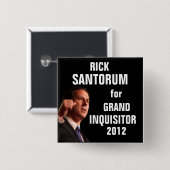 ANTI-RIck Santorum-toets Vierkante Button 5,1 Cm (Voorkant /achterkant)