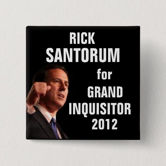 ANTI-RIck Santorum-toets Vierkante Button 5,1 Cm (Voorkant)
