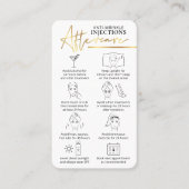 Anti Rimpel Injecties Gouden Logo Nazorg Schoonhei Visitekaartje (Voorkant)