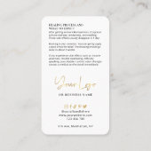 Anti Rimpel Injecties Gouden Logo Nazorg Schoonhei Visitekaartje (Achterkant)