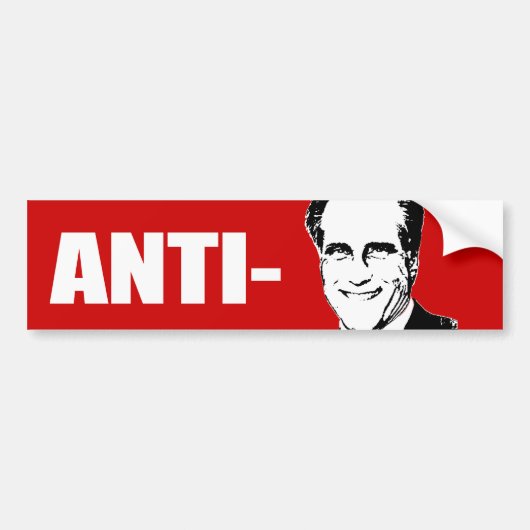 ANTI-ROMNEY BUMPERSTICKER (Voorkant)