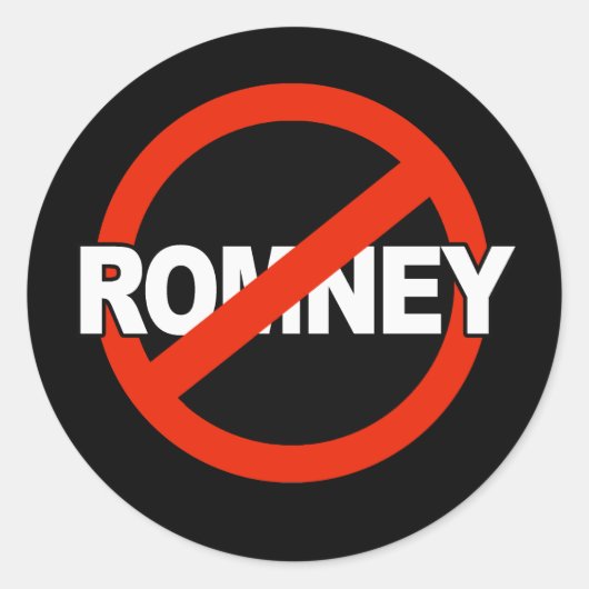 Anti Romney naam - png.nl Ronde Sticker (Voorkant)