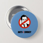ANTI-ROMNEY -.png Ronde Button 7,6 Cm (Voorkant /achterkant)