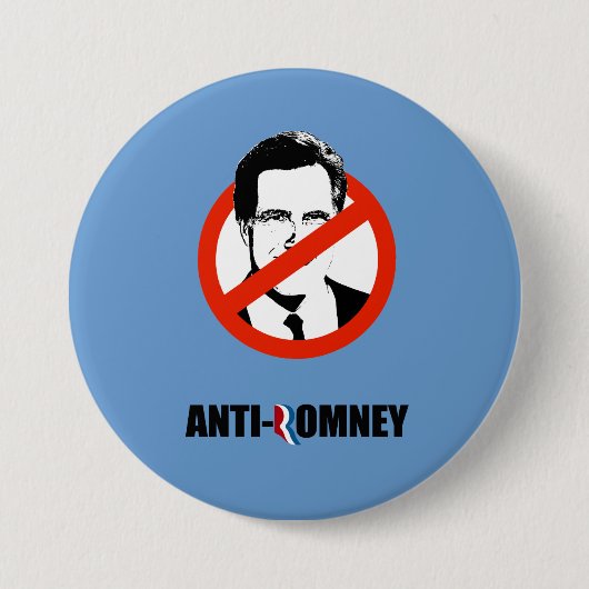 ANTI-ROMNEY -.png Ronde Button 7,6 Cm (Voorkant)