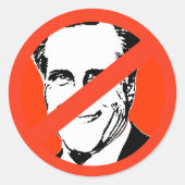 ANTI-ROMNEY RONDE STICKER (Voorkant)