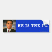 Anti-Romney sticker 1% (Voorkant)