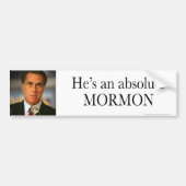 Anti-Romney sticker Absolute Mormon (Voorkant)