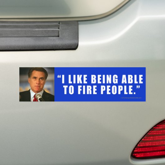 Anti-Romney sticker bevestigd (Op auto)