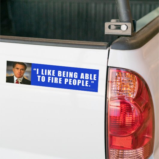 Anti-Romney sticker bevestigd (Op Truck)
