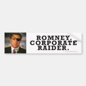 Anti-Romney sticker Corporate Raiderrr! (Voorkant)