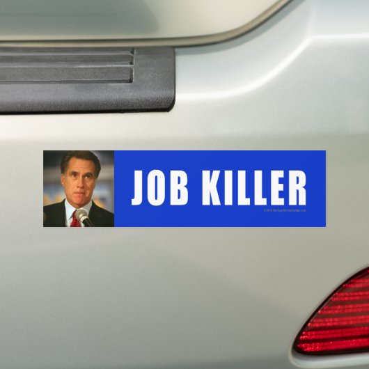Anti-Romney sticker Doder (Op auto)