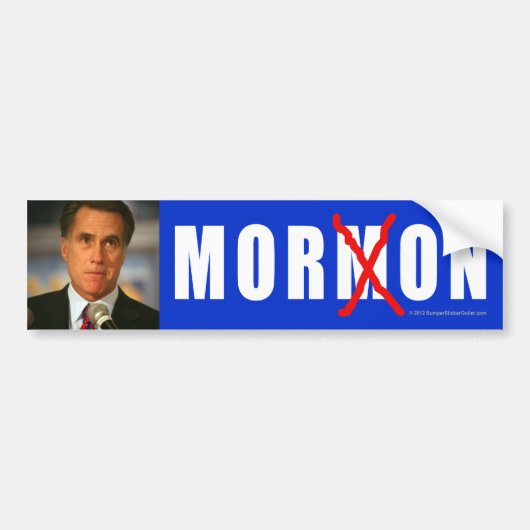 Anti-Romney sticker Moron (Voorkant)