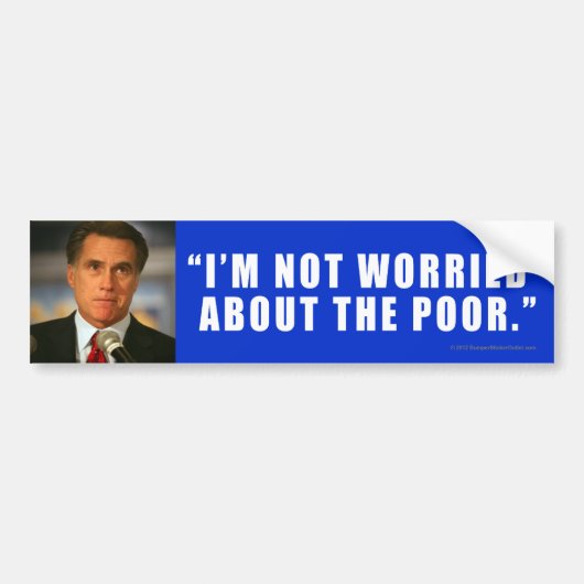 Anti-Romney sticker Poor (Voorkant)