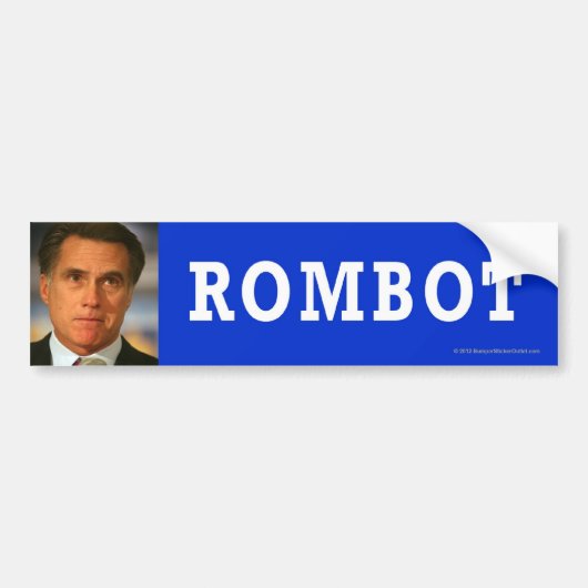 Anti-Romney sticker Rombot (Voorkant)