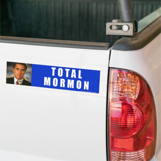 Anti-Romney sticker Total Mormon (Op Truck)