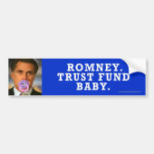 Anti-Romney sticker Trust Fund Baby (Voorkant)