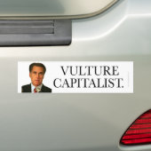 Anti-Romney sticker Vulture Capitalist (Op auto)