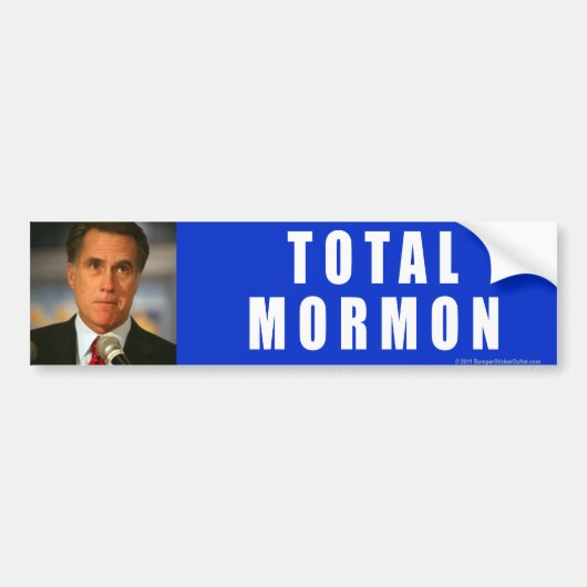 Anti-Romney Total Mormon Bumpersticker (Voorkant)