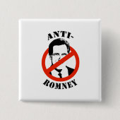 ANTI-ROMNEY - VIERKANTE BUTTON 5,1 CM (Voorkant)