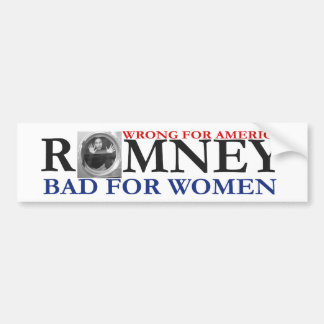 ANTI ROMNEY Woman in Washington Machine Bumpersticker