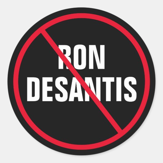 Anti-Ron DeSantis Florida-democraat Ronde Sticker (Voorkant)