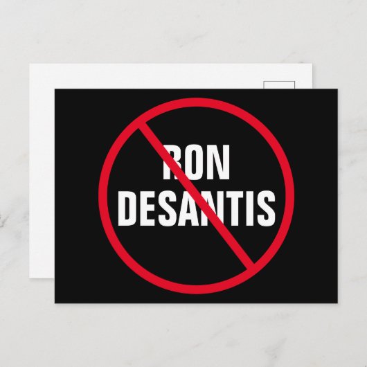 Anti Ron DeSantis Politiek Briefkaart (Voorkant / Achterkant)