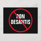 Anti Ron DeSantis Politiek Briefkaart (Voorkant)