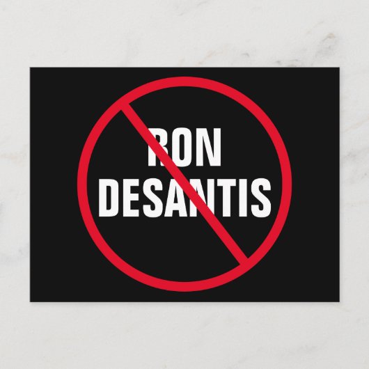 Anti Ron DeSantis Politiek Briefkaart (Voorkant)