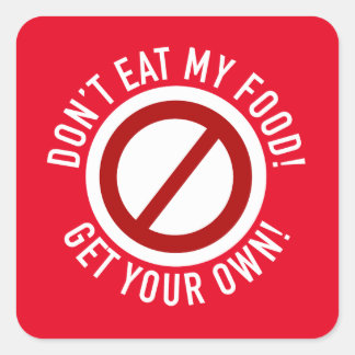 Anti-Roommate Food Stickers