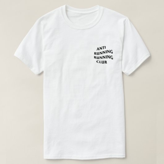 Anti Running Running Club - Wit T-shirt (Design voorkant)
