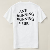 Anti Running Running Club - Wit T-shirt (Design achterkant)