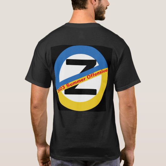 Anti-Russisch Z T-shirt - Zomeroffensief 2023 (Achterkant)