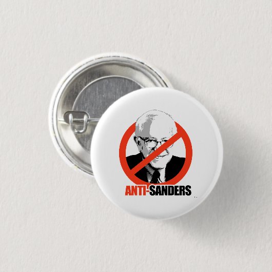 Anti-Sanders Ronde Button 3,2 Cm (Voorkant /achterkant)