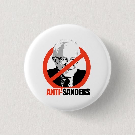 Anti-Sanders Ronde Button 3,2 Cm (Voorkant)