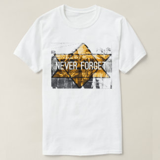 Anti-semitisme T-shirt nooit vergeten/beëindigen