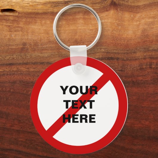 Anti-Sjabloon Cirkel met Slash Sleutelhanger (Voorkant)