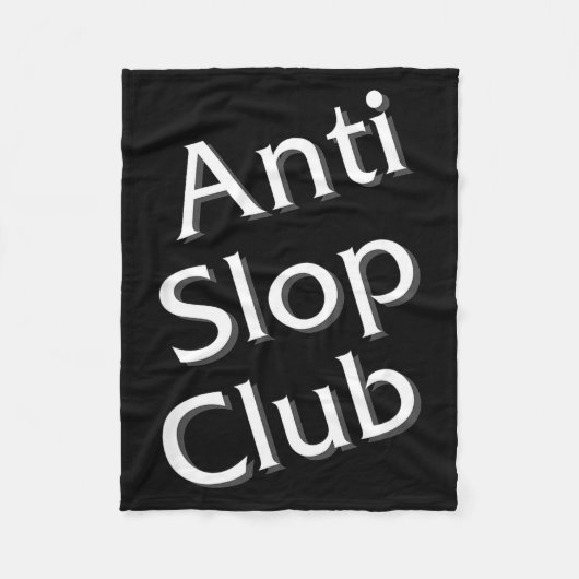 Anti Slop Club Artificial Intelligence Ai Llm Desi Fleece Deken (Voorkant)