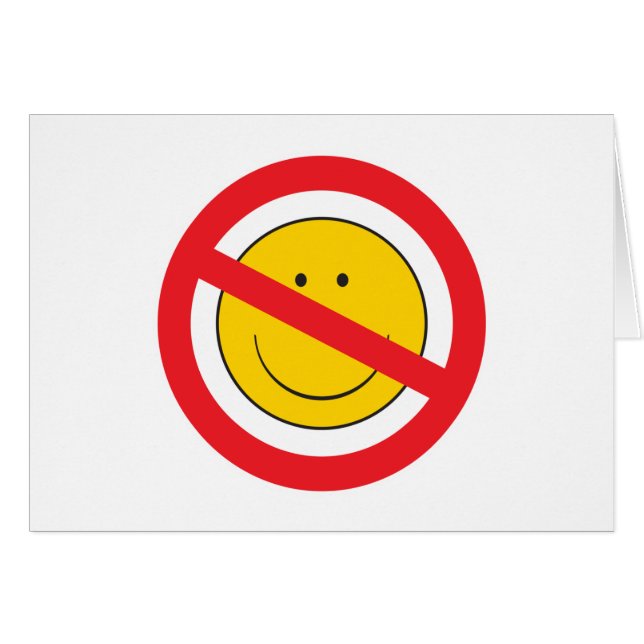 Anti-smileygezicht (Voorkant Horizontaal)
