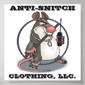 Anti-Snitch Giant No Rats Wall Poster (Voorkant)