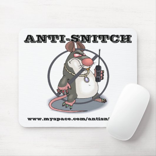 Anti-Snitch No Rats Mousepad Muismat (Met muis)