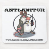 Anti-Snitch No Rats Mousepad Muismat (Voorkant)