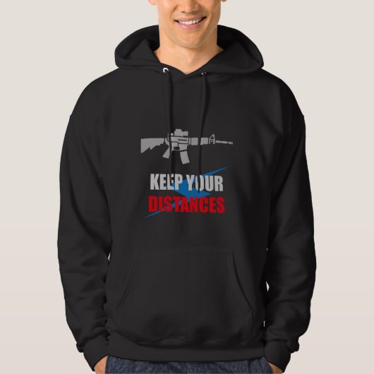 Anti Sociaal Geweer Humor Hoodie (Voorkant)
