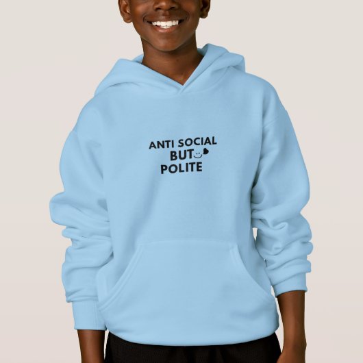 Anti-sociaal maar beleefd Funny introvert citaat  (Voorkant)