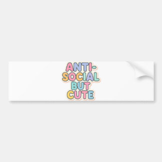 Anti-Sociaal Maar Schattig – Grappige Introvert Ae Bumpersticker