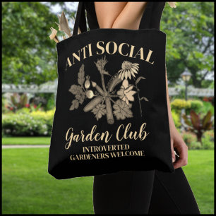 Anti Sociaal Tuinclub Tan Botanische Illustratie Tote Bag