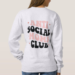 Anti-Social Mam's Club Retro Pink en Black Trui
