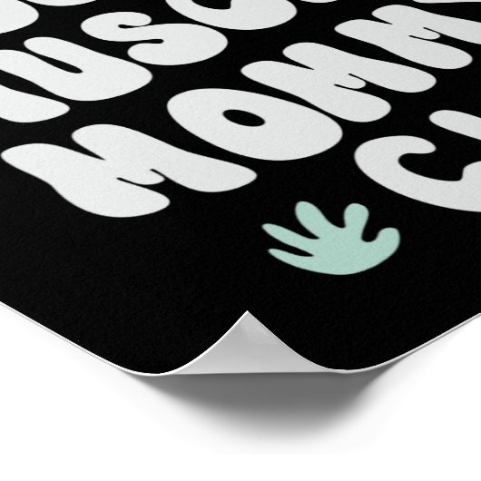 Anti Social Muscle Mommy Club Gym Funny Tee Bodybu Poster (Hoek)