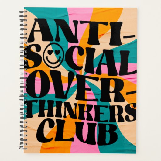 Anti social overthinkeners club planner (Voorkant)
