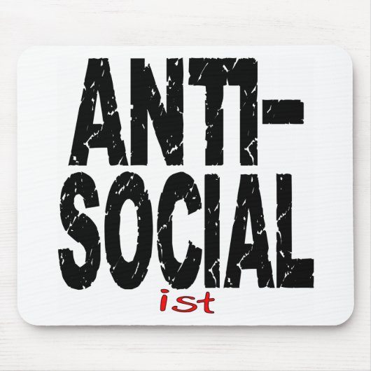Anti-sociale analist (antisocialist) muismat (Voorkant)